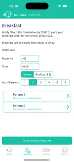 Screenshot of the Ukulhas Sands app